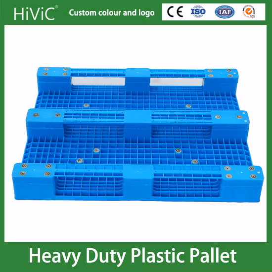 Wholesale Standard Size 1200*1000*150mm Grid 3 Skids 4 Way Entry Steel Reinforced Industrial Durable Warehouse Storage Rackable Euro Heavy Duty Plastic Pallet