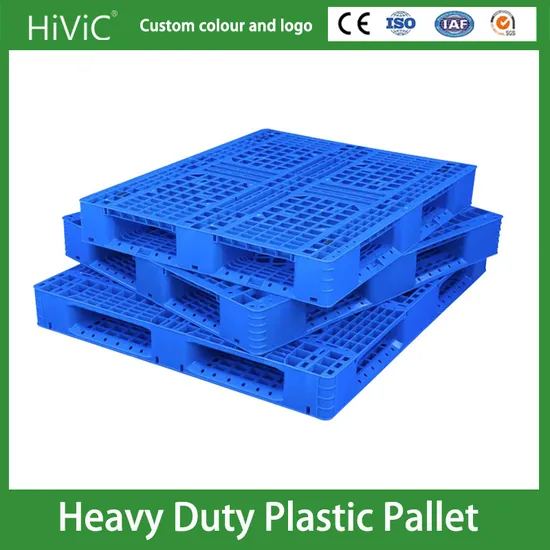 Wholesale Standard Size 1200*1000*150mm Grid 3 Skids 4 Way Entry Steel Reinforced Industrial Durable Warehouse Storage Rackable Euro Heavy Duty Plastic Pallet