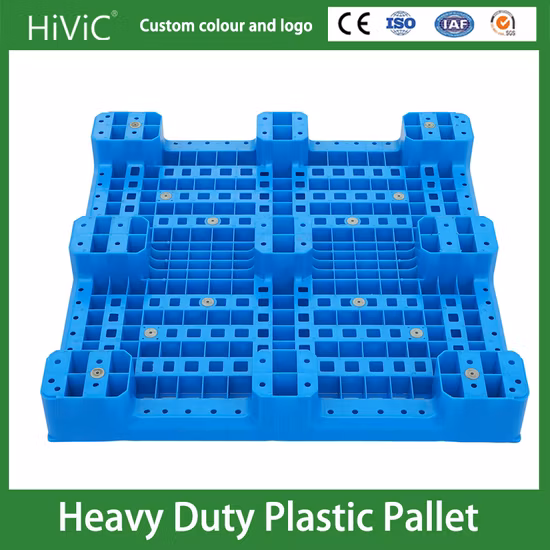 Wholesale Standard Size 1200*1000*150mm Grid 3 Skids 4 Way Entry Steel Reinforced Industrial Durable Warehouse Storage Rackable Euro Heavy Duty Plastic Pallet